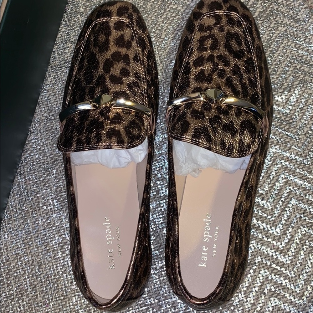 Brand New Kate spade leopard loafers